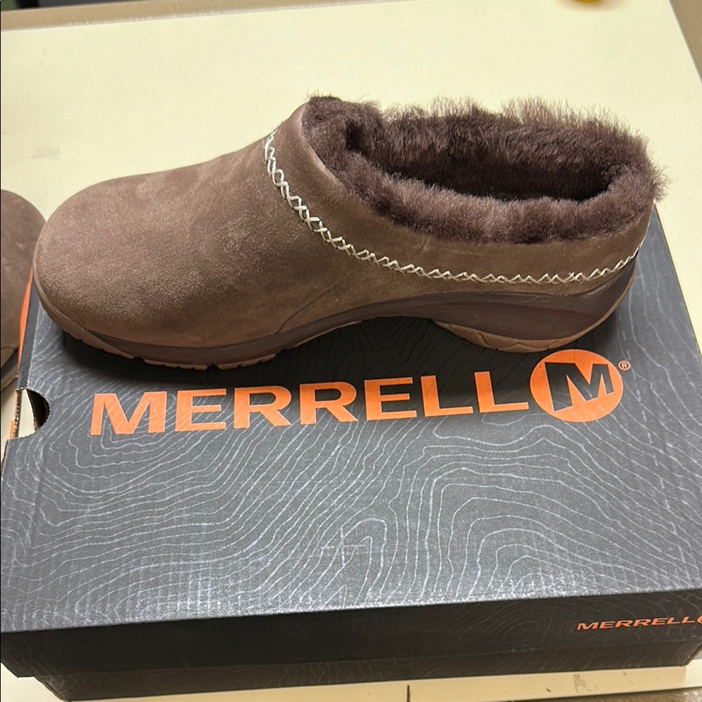 Womens Merrell Encore Ice Expresso Suede Clogs